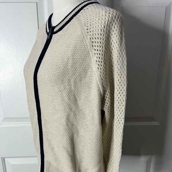 NIC + ZOE COTTON MESH ZIPPED UP CARDIGAN
(Size large) - Picture 8 of 11